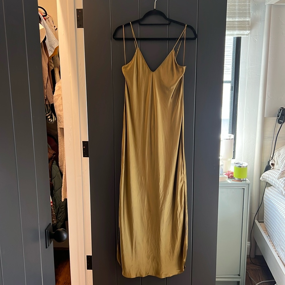 Banana Republic Gold Midi Dress